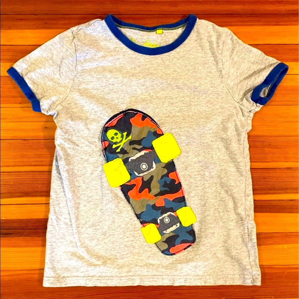Mini Boden Skateboard Appliqué Tee Shirt